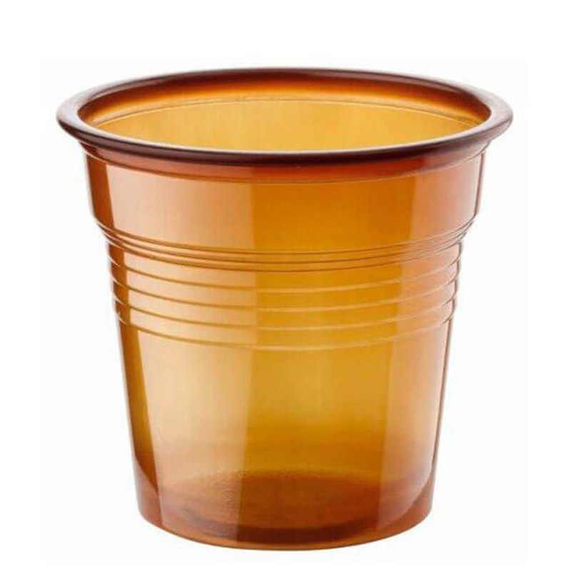 DOPLA Bicchieri di plastica caffè colore Marrone 80cc - 50 pz