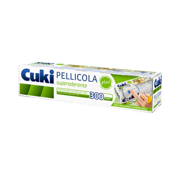 Cuki - Pellicola Superaderente, Con Taglierina - 300 Metri - Ernesto Shop