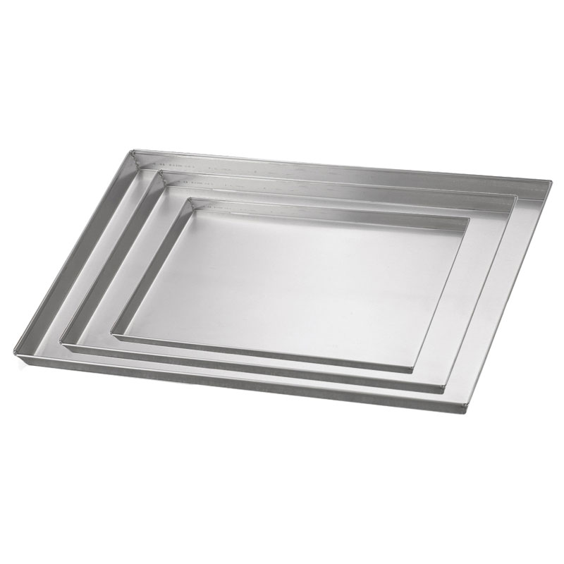 Teglia per pizza rettangolare alluminio professionale – cm.40×30