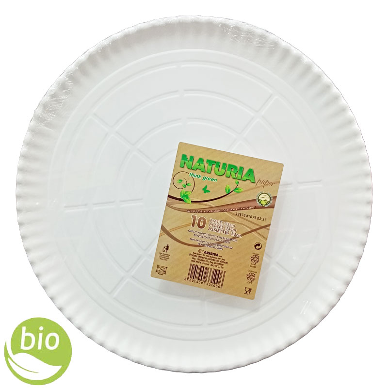 ARISTEA NATURIA PIATTI PIZZA in carta biodegradabile monouso - 30pz - Il  Mio Store
